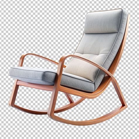 Premium PSD | Modern rocking chair on transparent background
