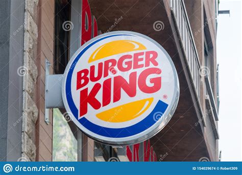 Logotipo Y Muestra De Burger King Burger King Es Una Cadena Global