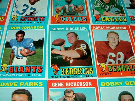 Topps St Series Football Cards W Unitas Smith Page Lamonica