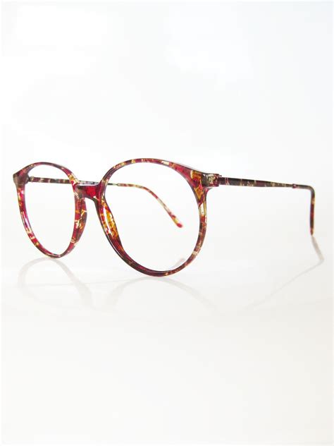 Vintage Oversized Italian Eyeglasses Cranberry By Oliverandalexa 82 00 Eyeglasses Frames For