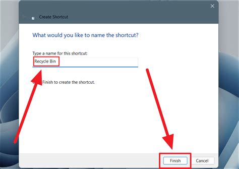 Корзина на панели задач Windows 11