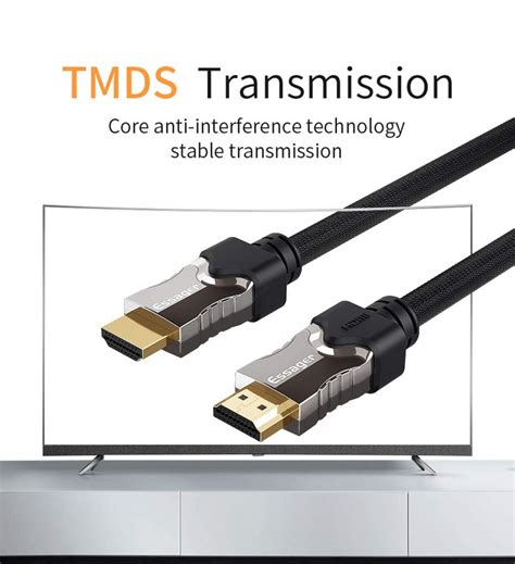 4K HDMI Cable,Essager HDMI to HDMI 2.0 Cable-Nylon Braided HDMI Cord ...