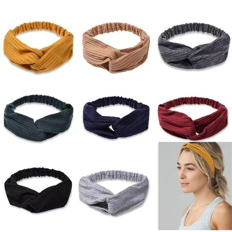 Headbands For Women Twist Knotted Stretchy Hair Bands For Girls Criss