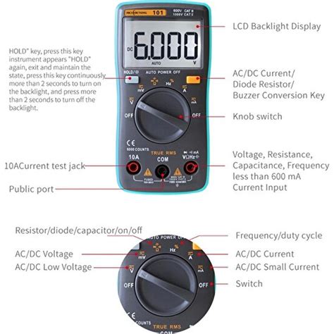 Pandoraplanet LCD Dijital Multimetre 6000 Sayım Dc ac Fiyatı