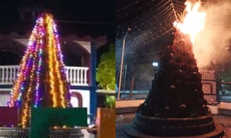 Incendian El Rbol Municipal De Navidad En Santiago Niltepec Oaxaca