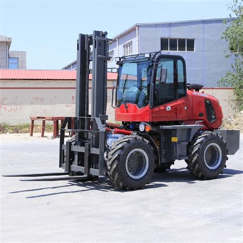 4 Wheel Automatically Hydraulic Drive Cross Country Rough Terrain 4 Ton Off Road Forklift Price