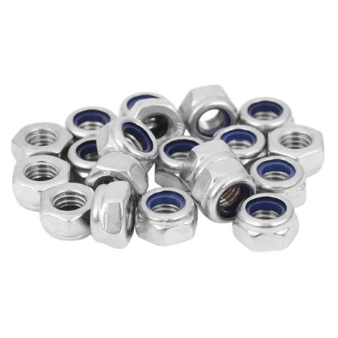 Stainless Steel Nyloc Nylock Lock Nuts M6 20pcs Lazada Co Th