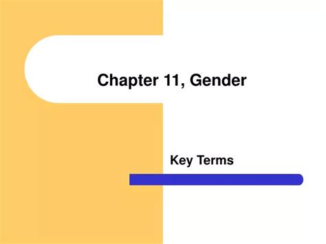 Ppt Chapter 11 Gender Powerpoint Presentation Free Download Id