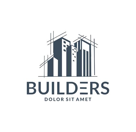 Premium Vector | Simple minimalist architect logo building construction design vector