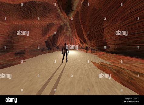 Man in a cave Stock Photo - Alamy