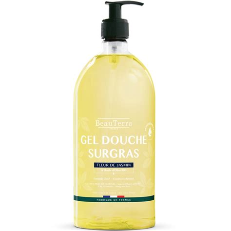 BeauTerra Gel Douche Surgras Fleur De Jasmin 1L Paraphamadirect