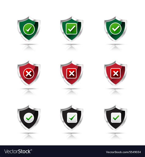 Collection check mark and wrong Royalty Free Vector Image