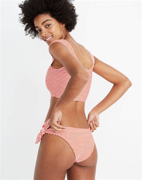 Mara Hoffman Sita Side Tie Bikini Bottom In Soleil Stripe