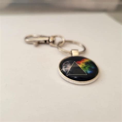 Pink Floyd Dark Side Of The Moon Rainbow Prizm Keychain Etsy