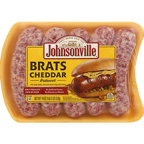 Johnsonville Cheddar Brats Oz Tray Brats Sausages Clayton Ranch