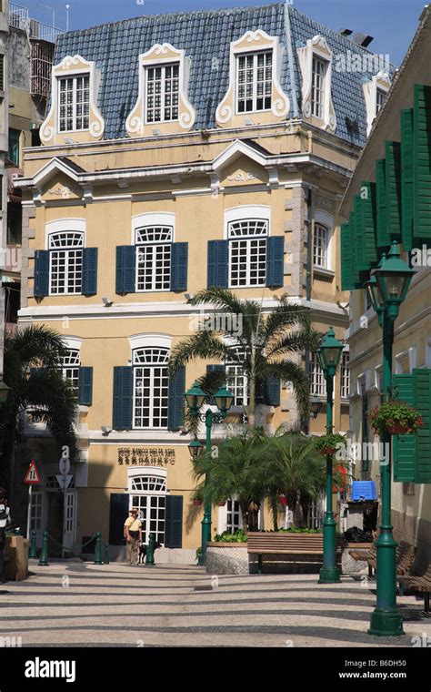 China Macao Street Scene Arquitectura Colonial Portugu S Fotograf A De