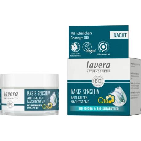 Crème de Nuit à la Coenzyme Q10 Basis Sensitiv 50ml Lavera coenzyme Q10