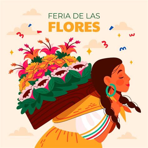 Premium Vector Flat Feria De Las Flores Illustration