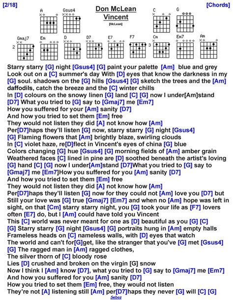 Don Mclean Vincent Guitar Chords