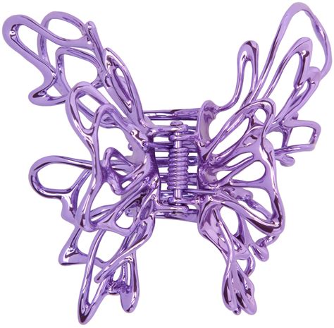 Yvmin Purple Liquified Butterfly Hair Clip Yvmin