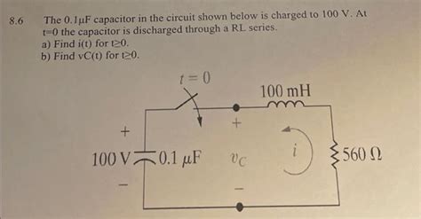 Solved The Uf Capacitor In The Circuit Shown Below Is Chegg