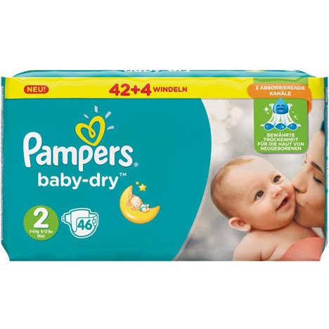 Pampers Baby Dry Größe 2 Mini (4-8kg) 37 Stück | Babyartikel ...