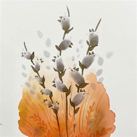Pussy Willow Art Etsy