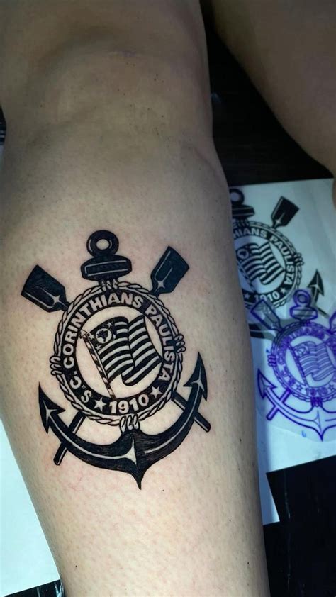 Símbolo do Corinthians Tatuagem atrás do braço Tatuagem corinthians