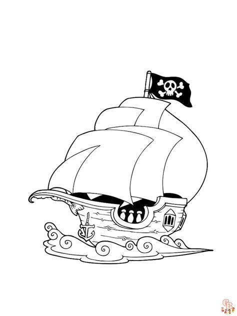 Dibujo De Barco Pirata Para Colorear Modelos Para Imprimir Gratis