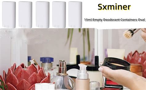 Amazon Sxminer 15 Pcs 15ml White Empty Deodorant Container Oval