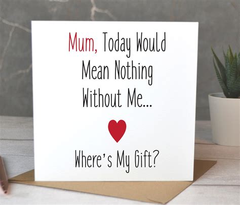 Funny Card Funny Mothers Day Card Sarcastic Card Eco Etsy Uk