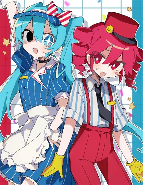 Hatsune Miku And Teto In 2024 Miku Vocaloid Anime Chibi