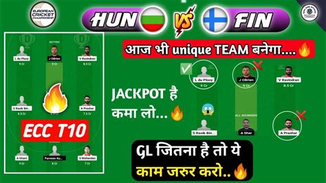 HUN Vs FIN Dream11 Prediction HUN Vs FIN Dream11 HUNVSFIN YouTube