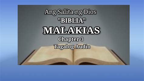 Ang Salita Ng Dios Biblia 39 Aklat Sa Lumang Tipan Malakias Chapter 3 Youtube