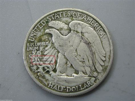 1942 D Walking Liberty Half Dollar United States Coin F