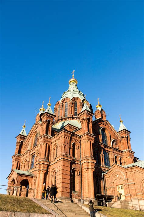 Catedral Ortodoxo Do Russo De Uspenski Em Helsínquia Imagem de Stock