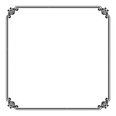 Rectangle Border Ornament Corner Double Line, Rectangle Border, Borders, Rectangle PNG ...