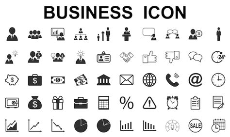 Premium Vector | Set of business icons Business cooperation Outline of vector business icons for ...