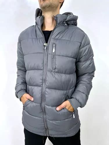 Campera Inflable De Abrigo Larga Con Piel Hombre