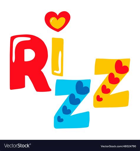 Rizz text Royalty Free Vector Image - VectorStock