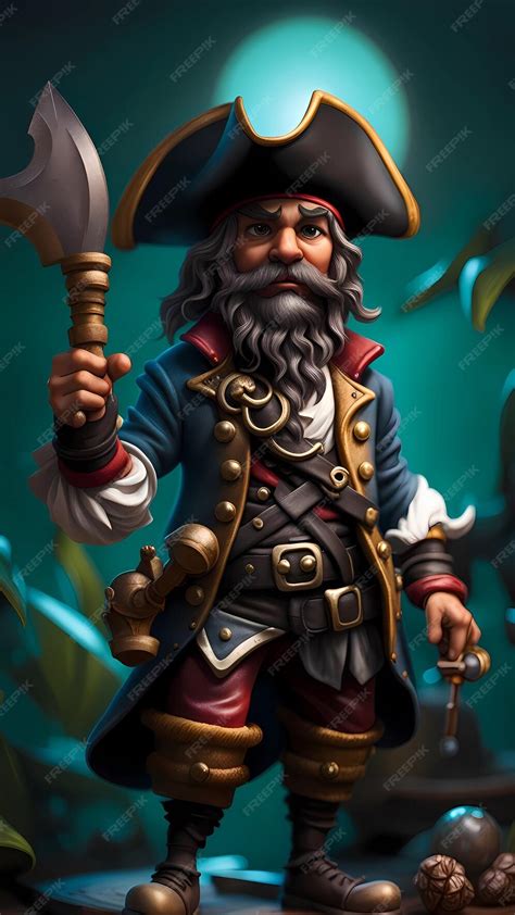 Premium Ai Image 3d Cartoon Pirate Character Illustration