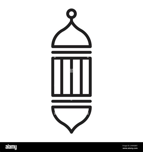 Islamic Icons Line Art Vector Ramadan Kareem Elements Eid Mubarak