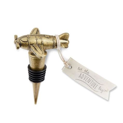 Kate Aspen® Let The Adventure Begin Airplane Bottle Stopper 4ct Bottle Stoppers And So The