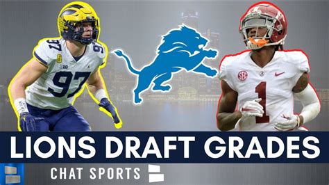 Lions Draft Grades All 7 Rounds From 2022 Nfl Draft Ft Aidan