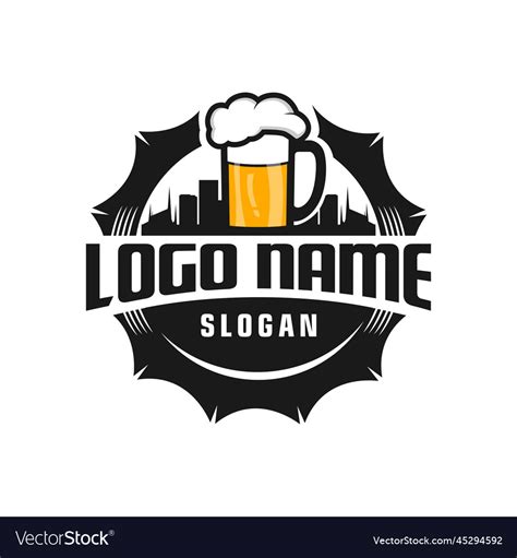 Beer Vintage Logo Design Royalty Free Vector Image