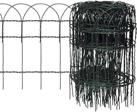 M X M Decorative Hoop Top Garden Border Fence Strong Green Pvc