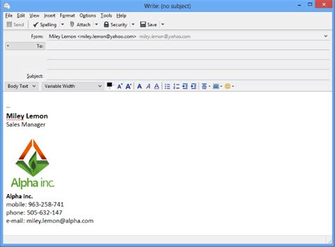 How to set up email signature in Thunderbird