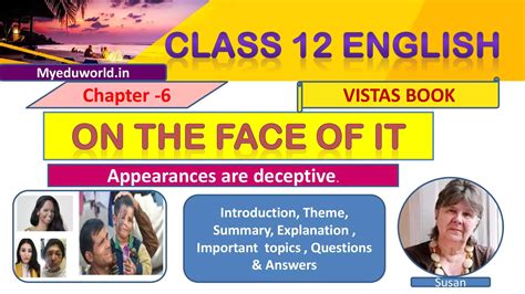 On The Face Of It Summary Class Theme Explanation Question Answer