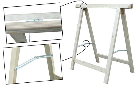 Outifrance Tréteau bois 75x75 cm pin traité