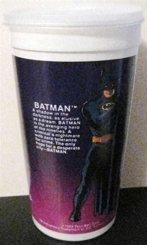 Lot Of 5 Taco Bell Batman Plastic Cup Glass From 1989 And Original Lid Vintage Ebay